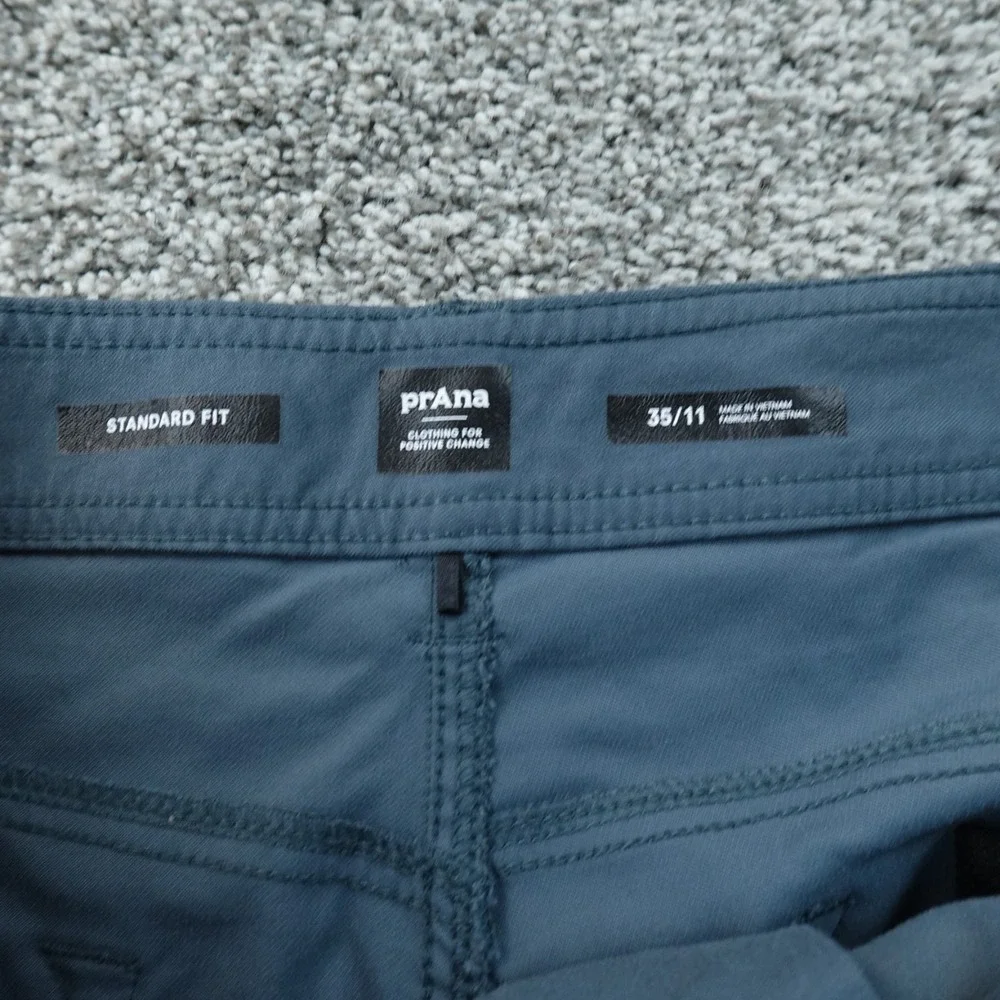 Prаnа Shorts Mens 35 Blue Stretch Zion Performance Hiking Outdoor Travel Tech